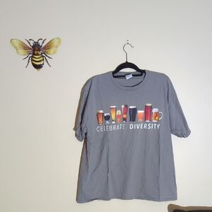 Port and Company Gray Celebrate Diversity Tee